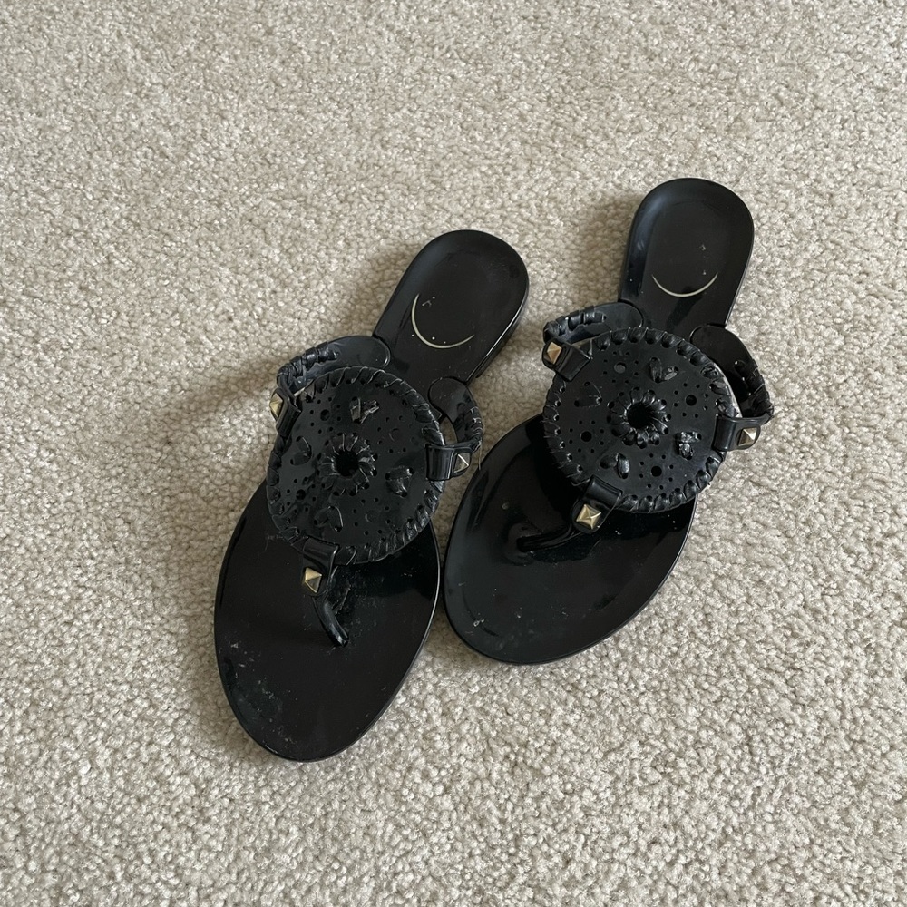 Black Jack rogers jelly sandals